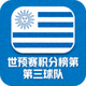 乌拉圭国家足球队旗帜图标，世预赛积分榜第三球队